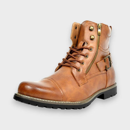 Ferdinand | Schwarze Schnürstiefel mit Schnalle