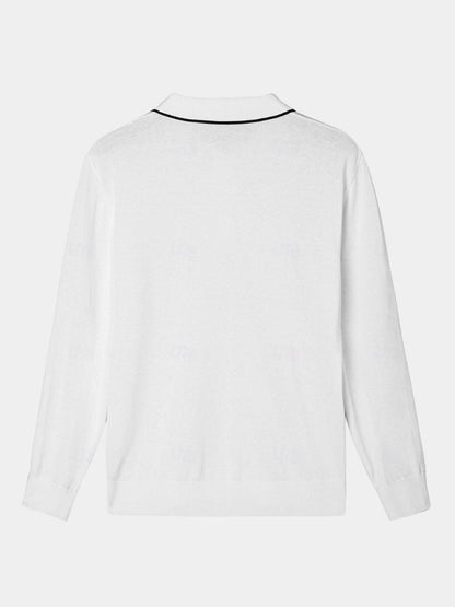 Sigmund | Langarm-Poloshirt mit Reißverschluss