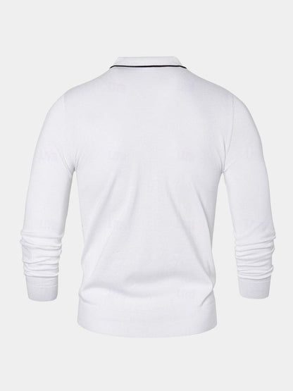 Sigmund | Langarm-Poloshirt mit Reißverschluss
