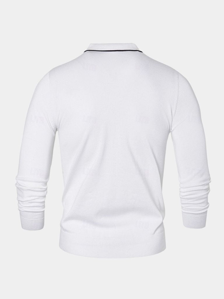 Sigmund | Langarm-Poloshirt mit Reißverschluss