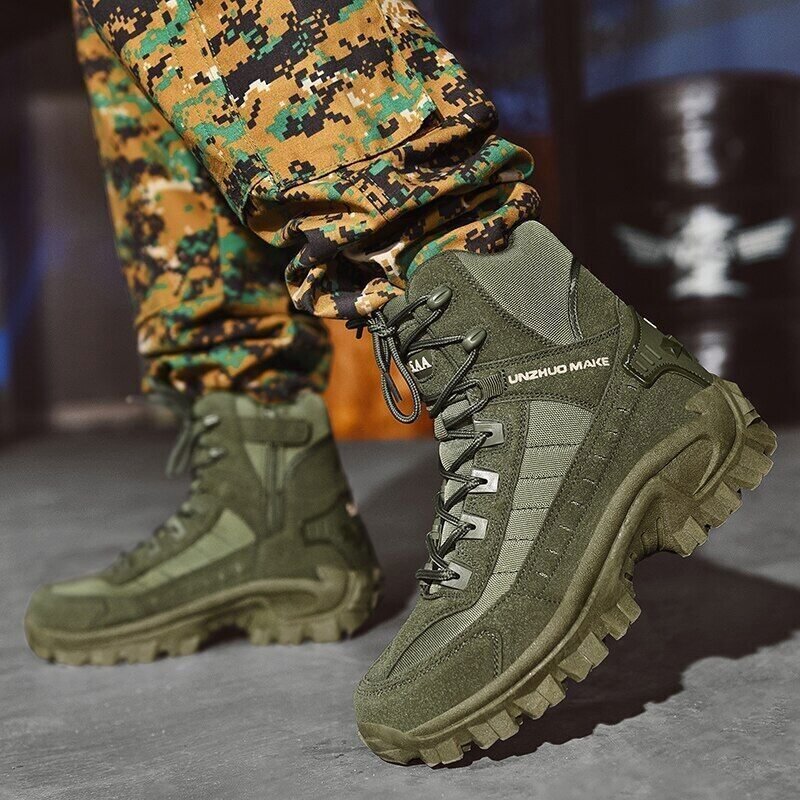 Walter | Olivgrüne Outdoor-Wanderstiefel