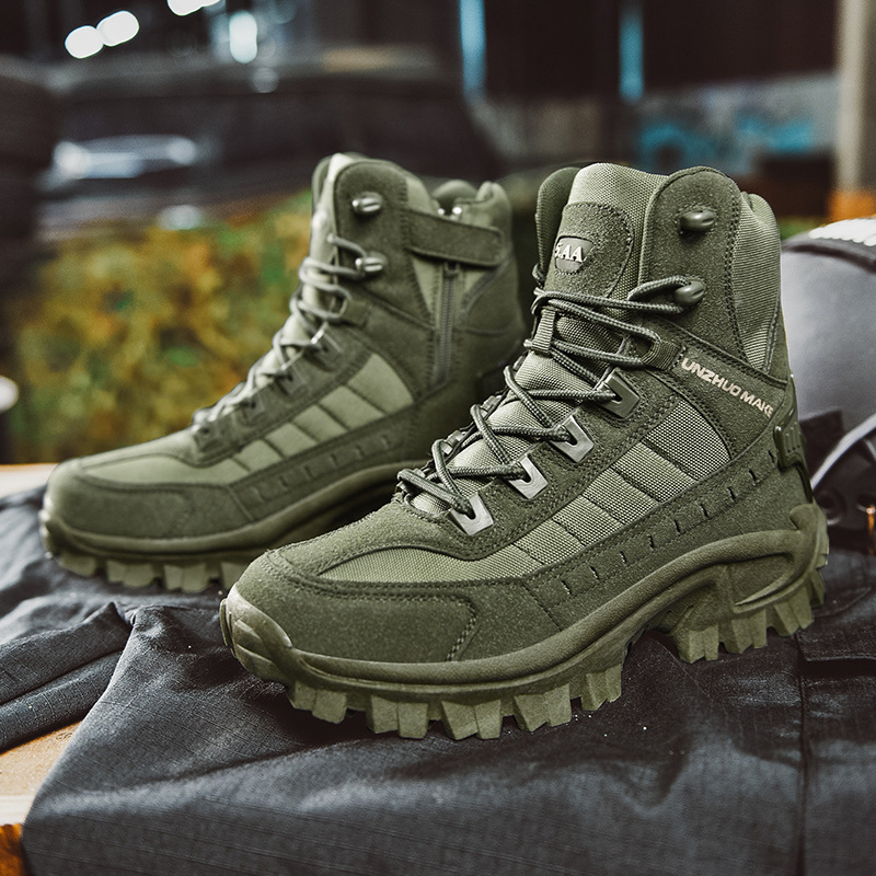 Walter | Olivgrüne Outdoor-Wanderstiefel
