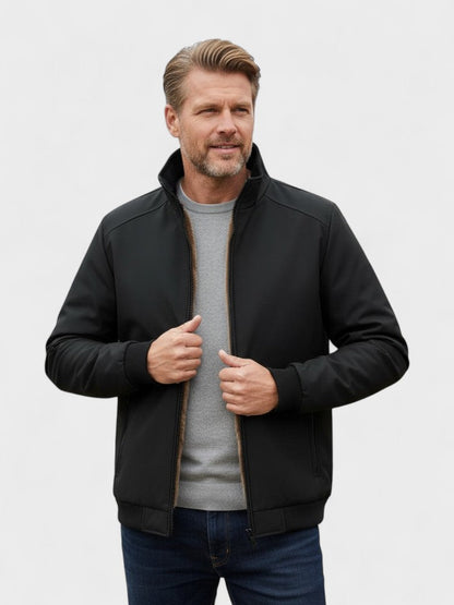 Walter | Schwarze gefütterte Freizeitjacke