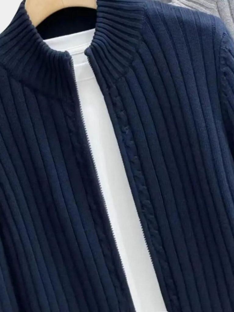 Thorsten | Dunkelblaue Strickjacke
