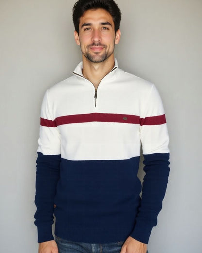 Torben | Colorblock-Troyer-Pullover