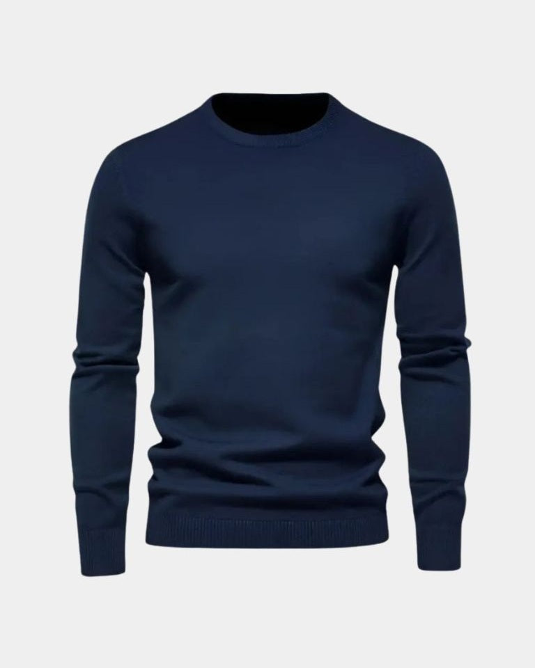 Torben | Blauer Rundhalspullover