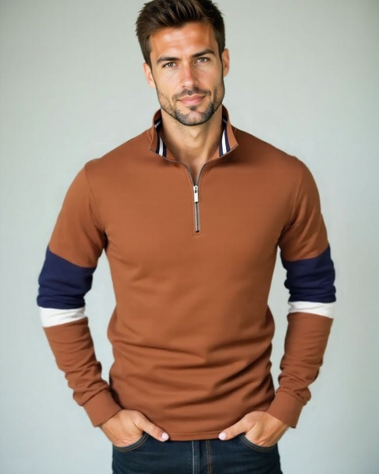 Till | Rostfarbener Troyer-Pullover