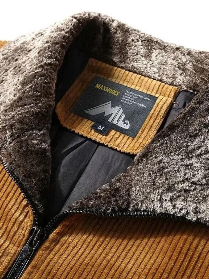 Wilfried | Hellbraune Cordjacke mit Teddykragen