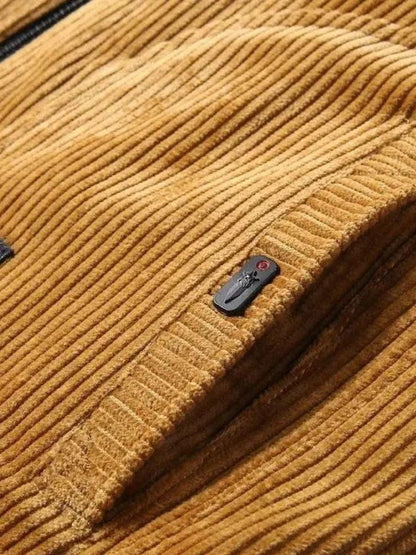 Wilfried | Hellbraune Cordjacke mit Teddykragen