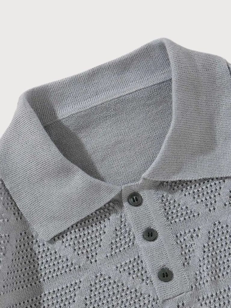 Veit | Strukturiertes Poloshirt mit geometrischem Muster