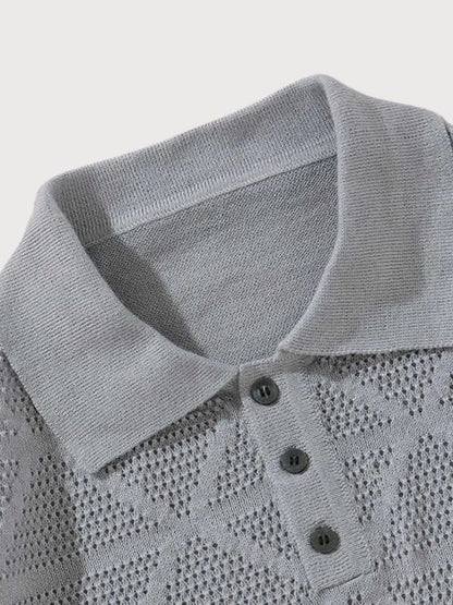 Veit | Strukturiertes Poloshirt mit geometrischem Muster