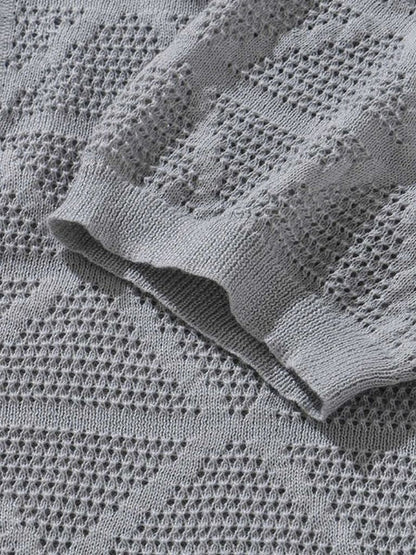 Veit | Strukturiertes Poloshirt mit geometrischem Muster