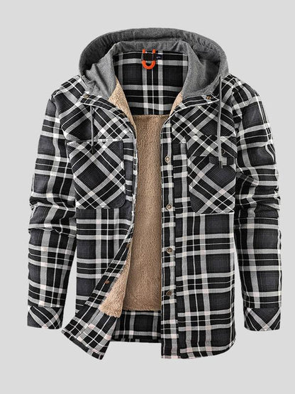 Valentin | Grüne Karo-Jacke mit Teddyfutter