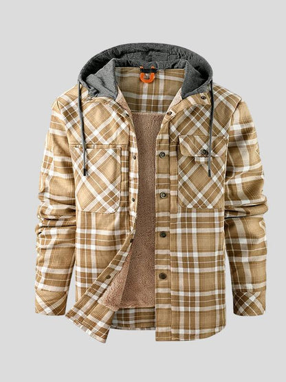 Valentin | Grüne Karo-Jacke mit Teddyfutter