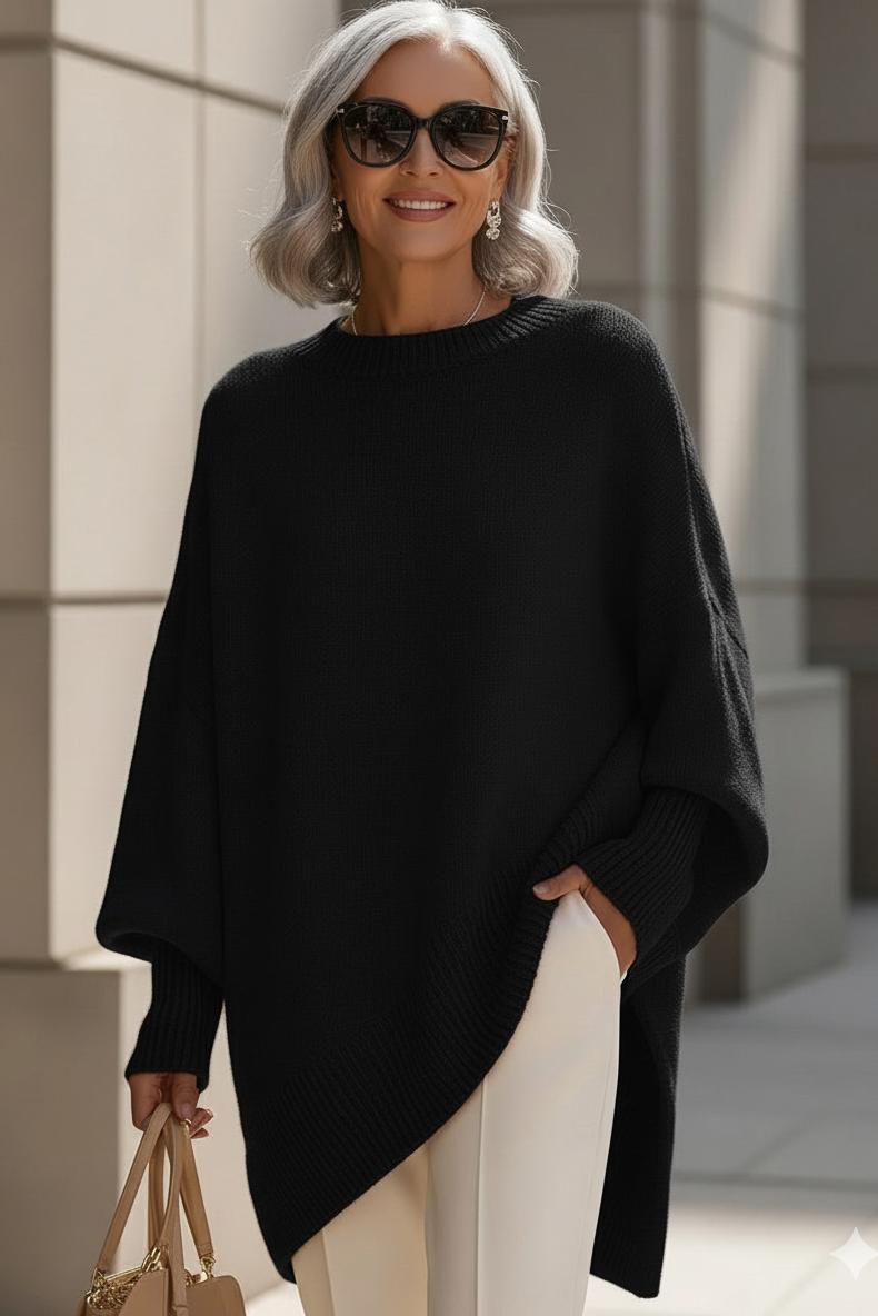Rosie | Beiger Oversize-Strickpullover