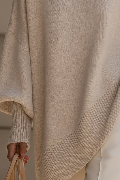 Rosie | Beiger Oversize-Strickpullover