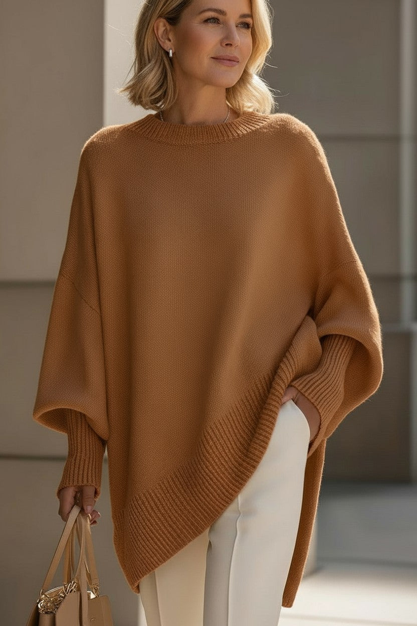 Rosie | Beiger Oversize-Strickpullover