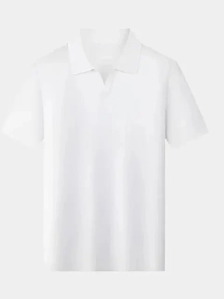 Volker | Kurzarm-Poloshirt mit offenem Kragen