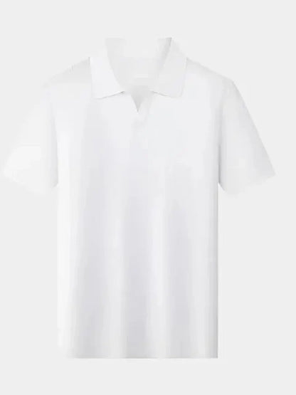 Volker | Kurzarm-Poloshirt mit offenem Kragen