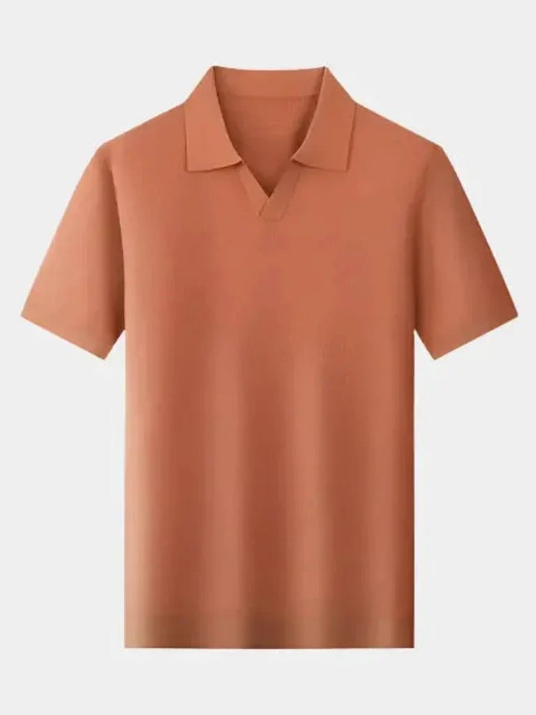 Volker | Kurzarm-Poloshirt mit offenem Kragen