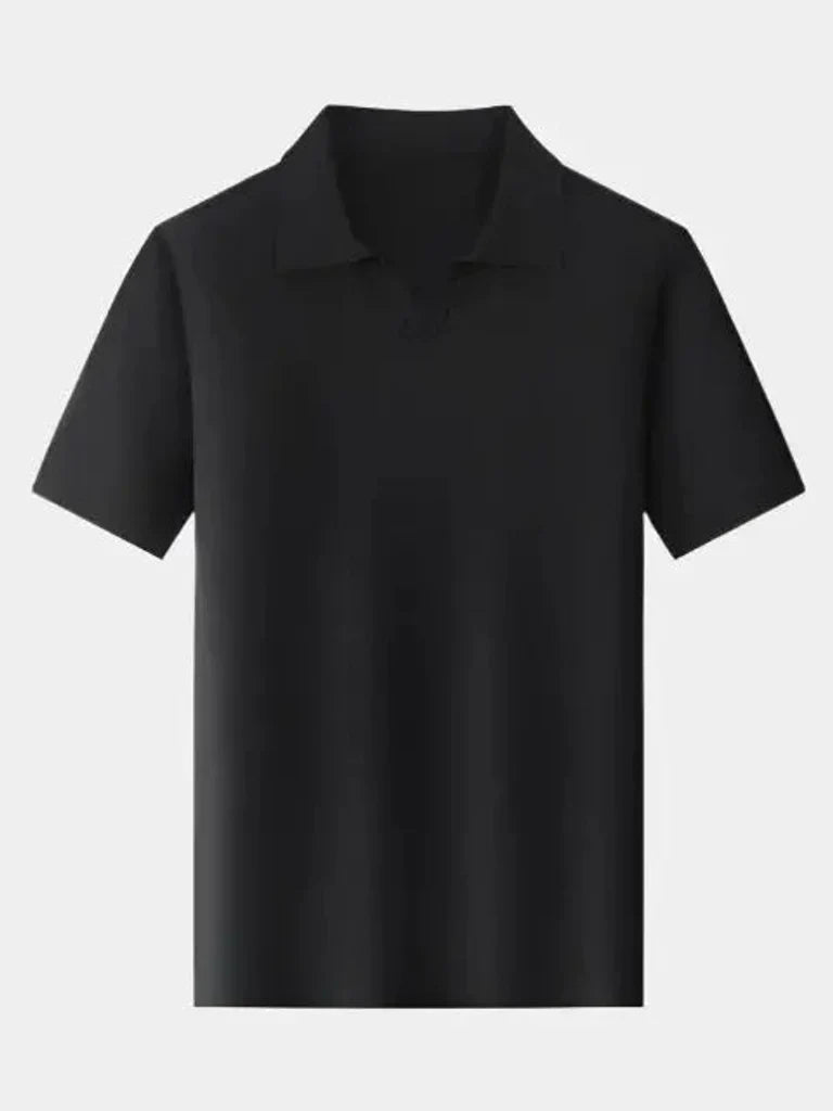 Volker | Kurzarm-Poloshirt mit offenem Kragen
