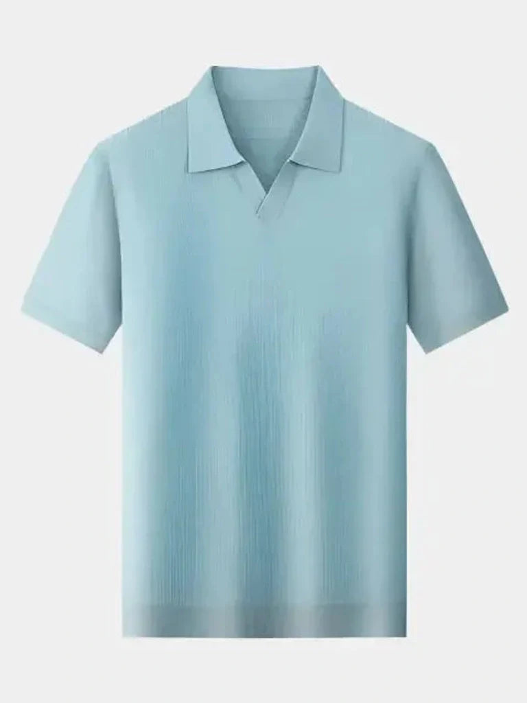 Volker | Kurzarm-Poloshirt mit offenem Kragen