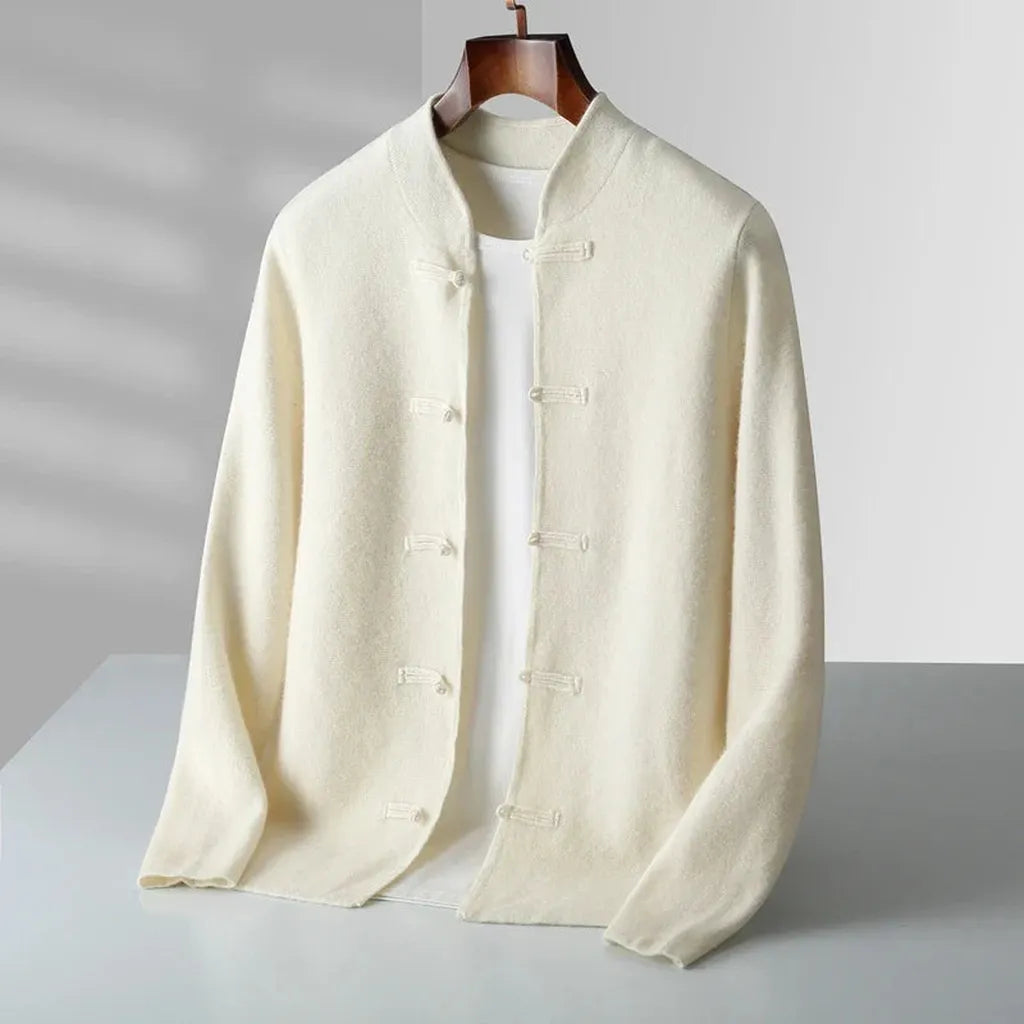 Ulrike-Marie | Cardigan in Kaschmir-Optik mit Schlaufenverschluss
