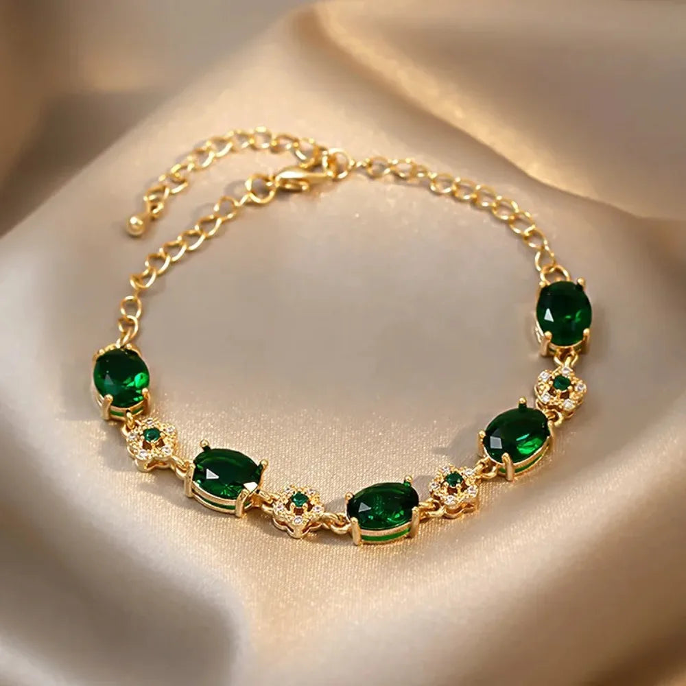 Aurora | Armband mit grünen Steinen