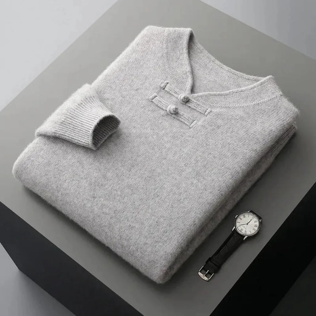 Regina-Luise | Pullover in Kaschmir-Optik mit Stehkragen
