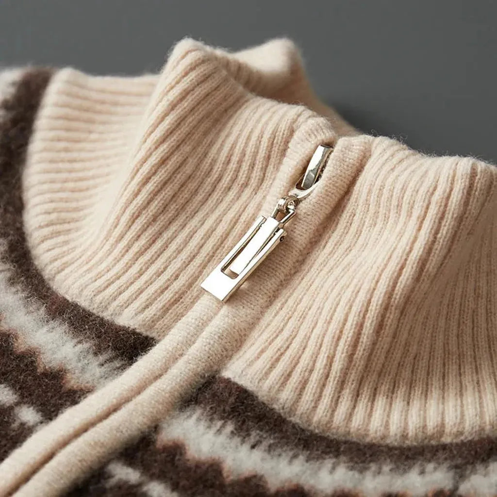 Dorle-Luise | Pullover in Kaschmir-Optik mit alpinem Muster