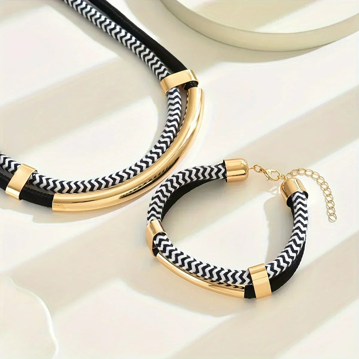 Mirjam | Schmuckset mit geflochtenem Band