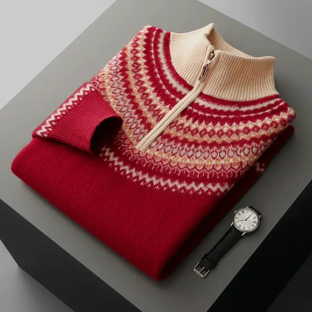 Dorle-Luise | Pullover in Kaschmir-Optik mit alpinem Muster