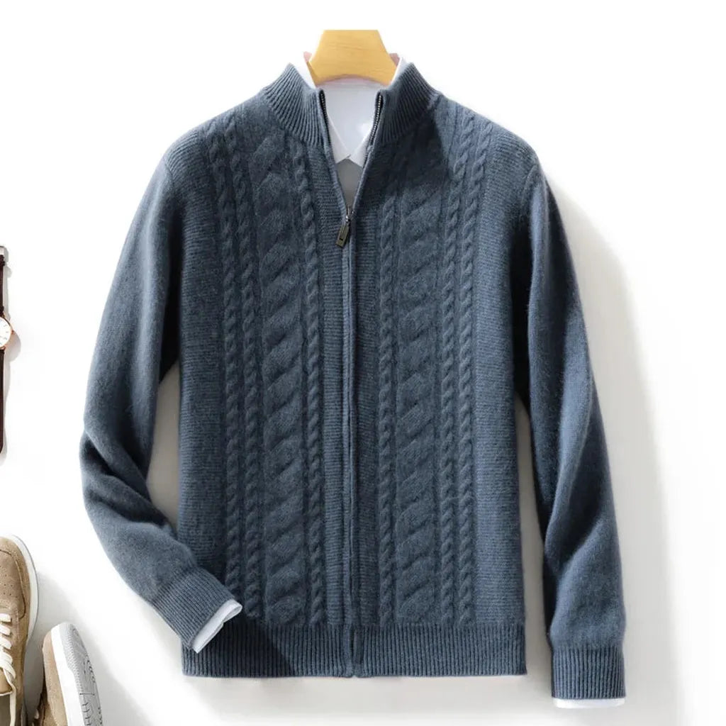 Sonja-Luise | Cardigan in Kaschmir-Optik mit Zopfmuster