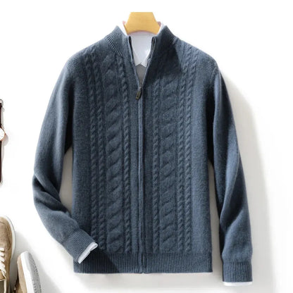Sonja-Luise | Cardigan in Kaschmir-Optik mit Zopfmuster