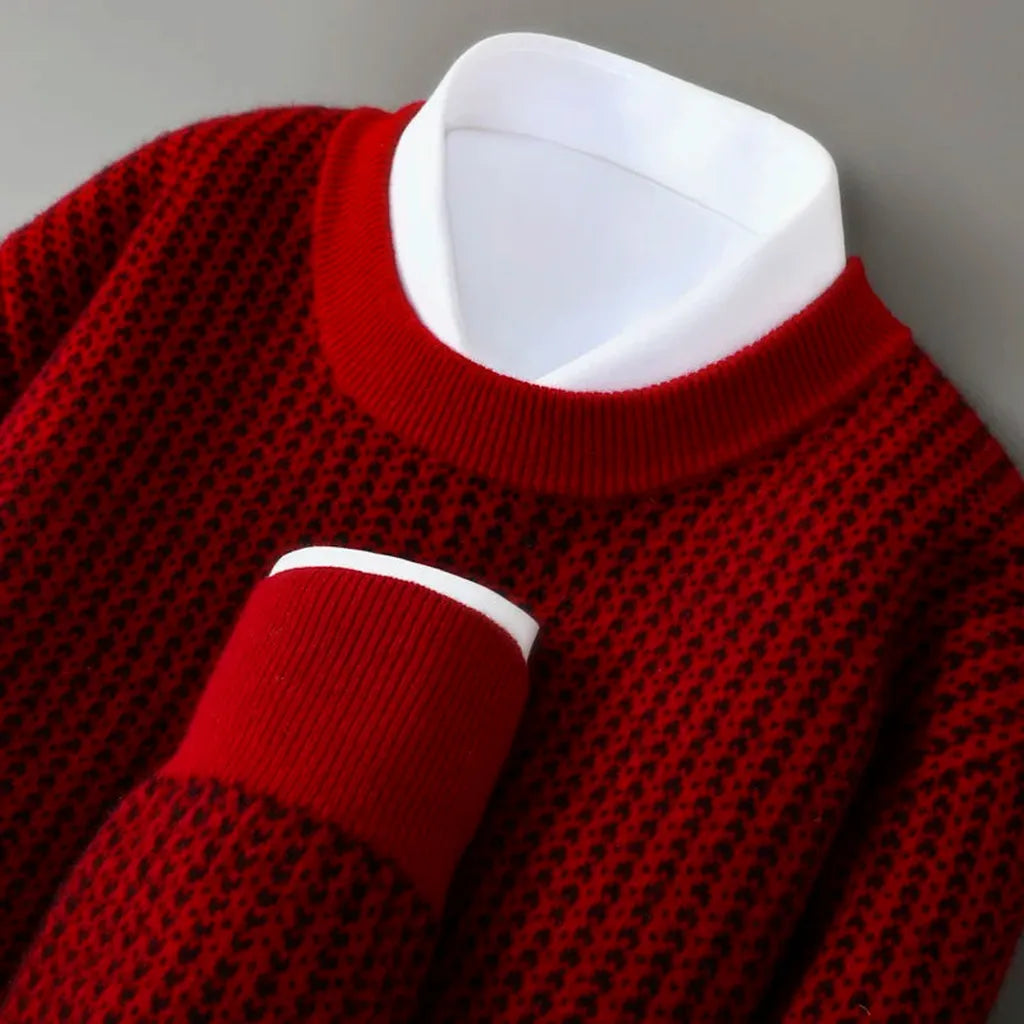 Brigitte-Marie | Pullover in Kaschmir-Optik mit saisonalem Muster