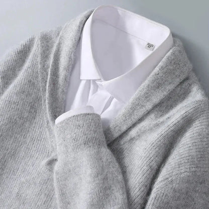 Selma-Marie | Pullover in Kaschmir-Optik mit Schalkragen