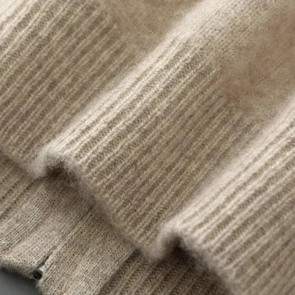 Tanja-Marie | Cardigan in Kaschmir-Optik mit Reißverschluss im schmalen Schnitt