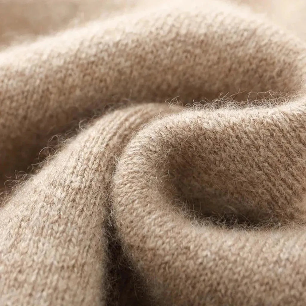 Doris-Marie | Cardigan in Kaschmir-Optik mit Rippkragen und Reißverschluss