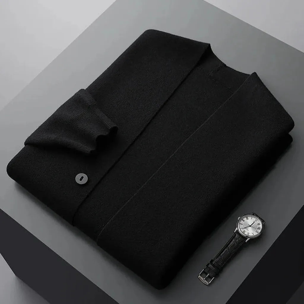 Lore-Luise | Cardigan in Kaschmir-Optik mit gestreiften Ärmeln