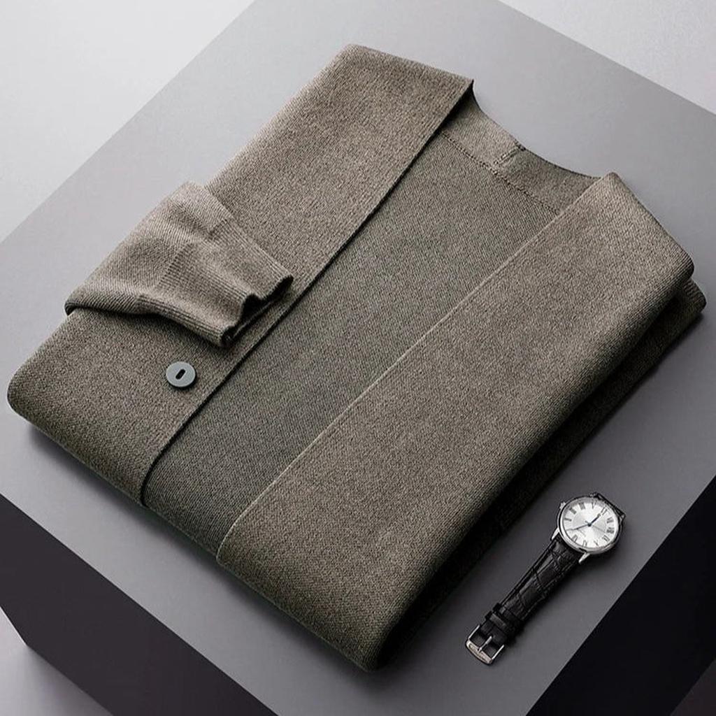 Lore-Luise | Cardigan in Kaschmir-Optik mit gestreiften Ärmeln