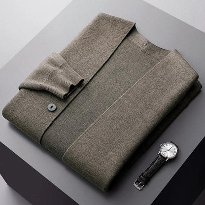 Lore-Luise | Cardigan in Kaschmir-Optik mit gestreiften Ärmeln