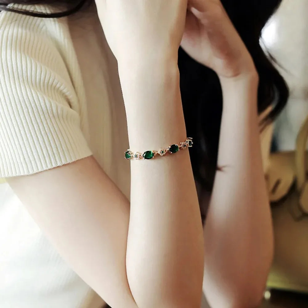 Aurora | Armband mit grünen Steinen