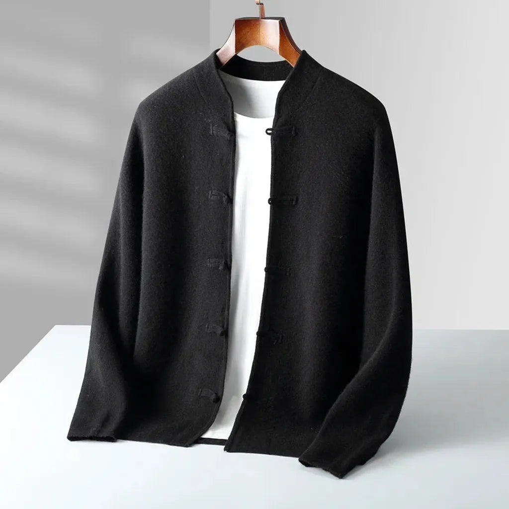 Ulrike-Marie | Cardigan in Kaschmir-Optik mit Schlaufenverschluss