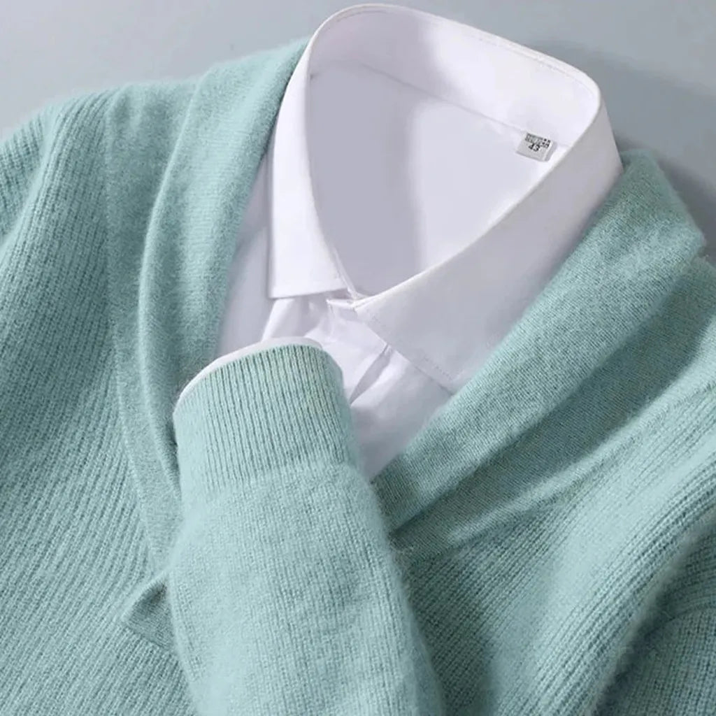 Selma-Marie | Pullover in Kaschmir-Optik mit Schalkragen
