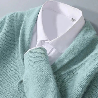 Selma-Marie | Pullover in Kaschmir-Optik mit Schalkragen