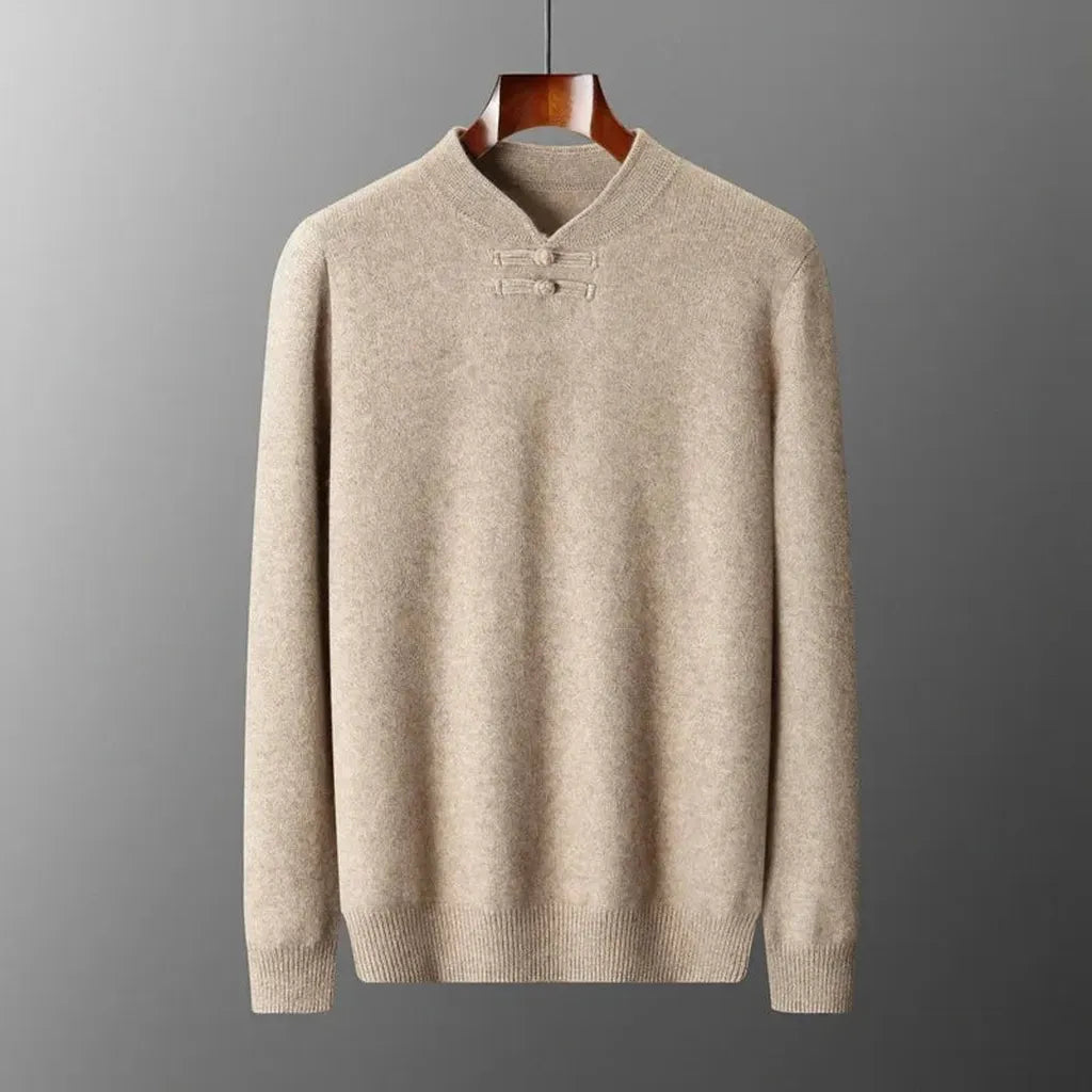 Regina-Luise | Pullover in Kaschmir-Optik mit Stehkragen