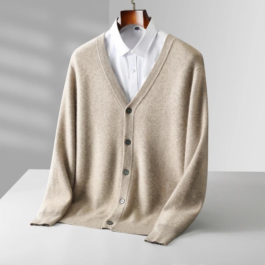Erika-Luise | Cardigan in Kaschmir-Optik mit Knopfverschluss