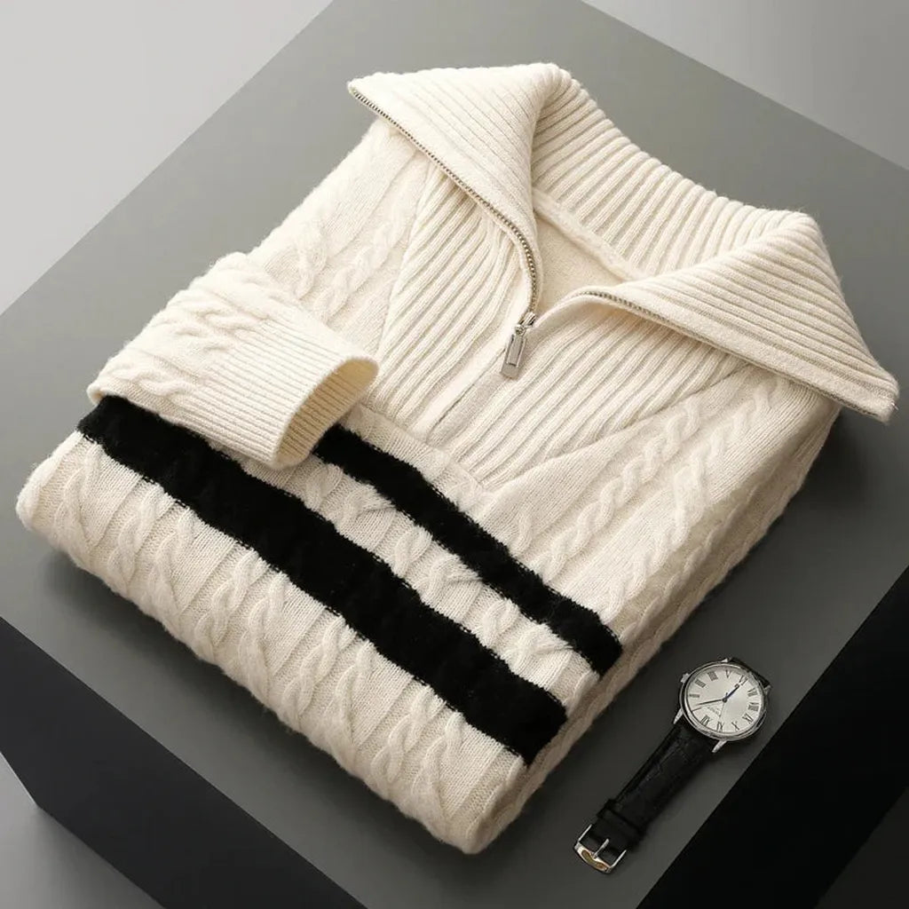 Paula-Luise | Pullover in Merino-Optik mit Streifen