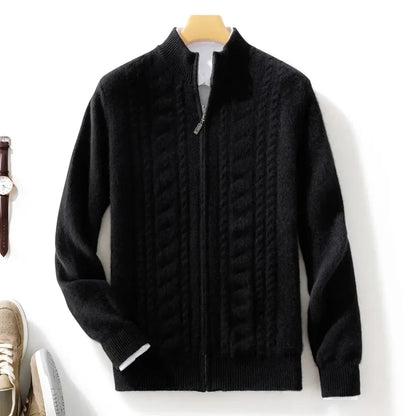 Sonja-Luise | Cardigan in Kaschmir-Optik mit Zopfmuster