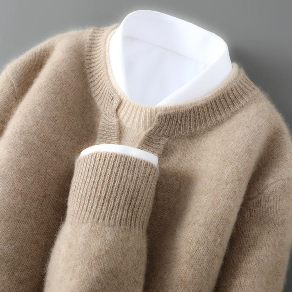 Nele-Marie | Pullover in Kaschmir-Optik mit Rundhalsausschnitt